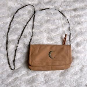 Women’s Crossbody Purse with Crescent Moon Emblem